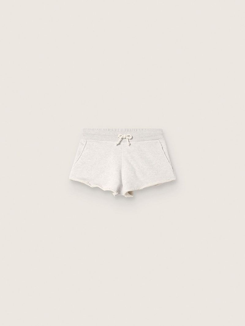 Shorts de mujer Star en felpa en color gris jaspeado