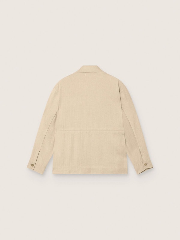 Golden Goose - Women&rsquo;s safari jacket in beige viscose micro-chevron in 