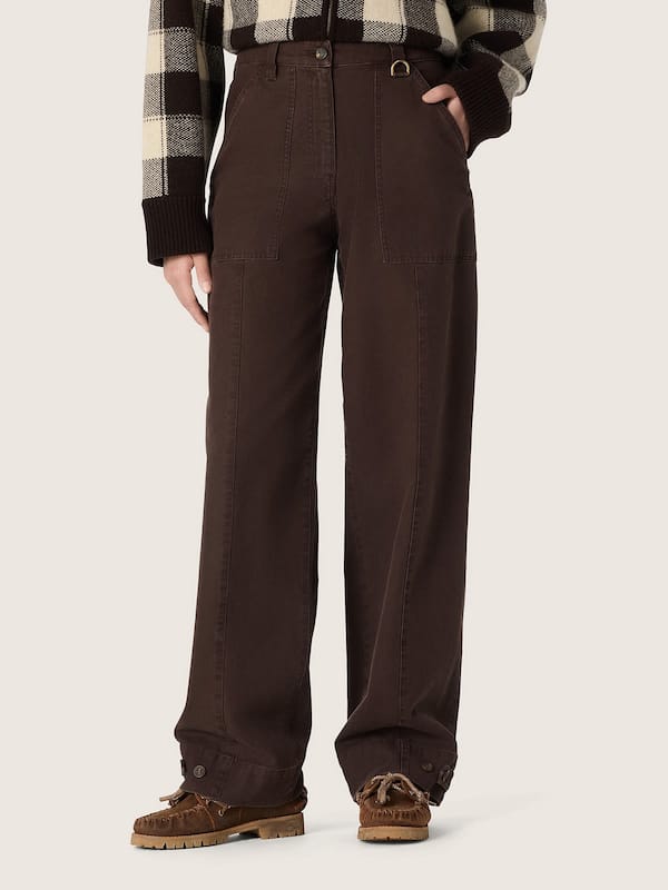 Golden Goose - Women's taupe cotton pants in 