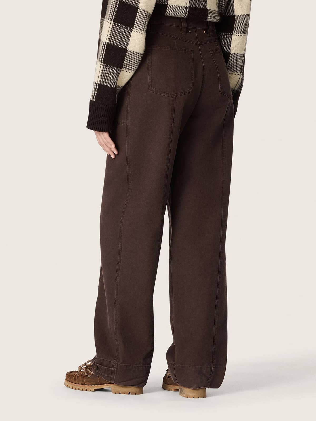 Golden Goose - Women's taupe cotton pants in 
