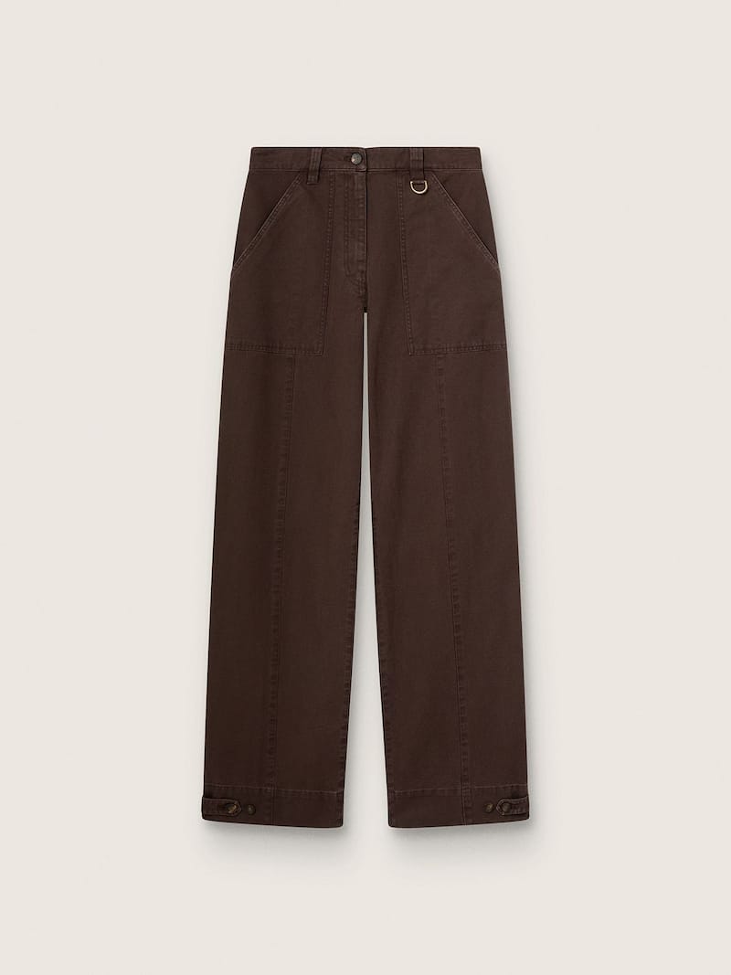 Pantal&oacute;n de mujer en algod&oacute;n color topo