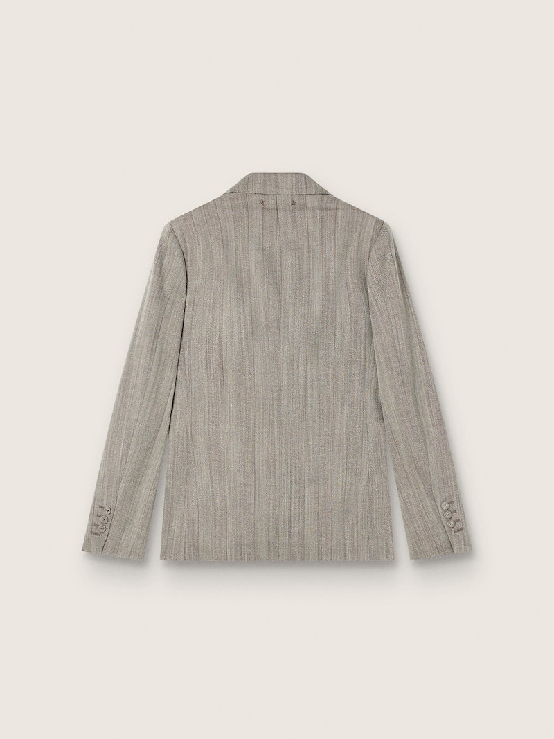 Golden Goose - Graue Damenjacke aus Wollmischung mit Nadelstreifen in 