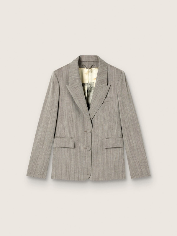 Golden Goose - Women's jacket in gray pinstripe wool blend in 