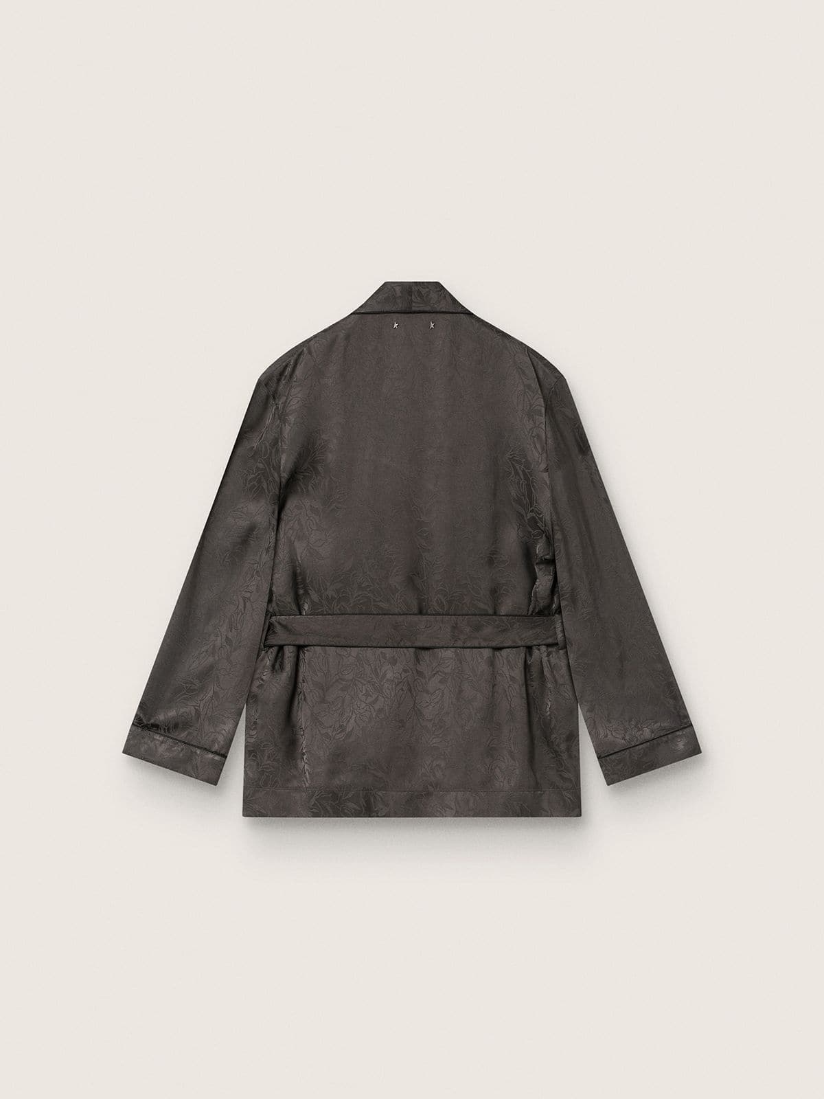 Golden Goose - Chaqueta kimono de mujer en raso jacquard negro in 