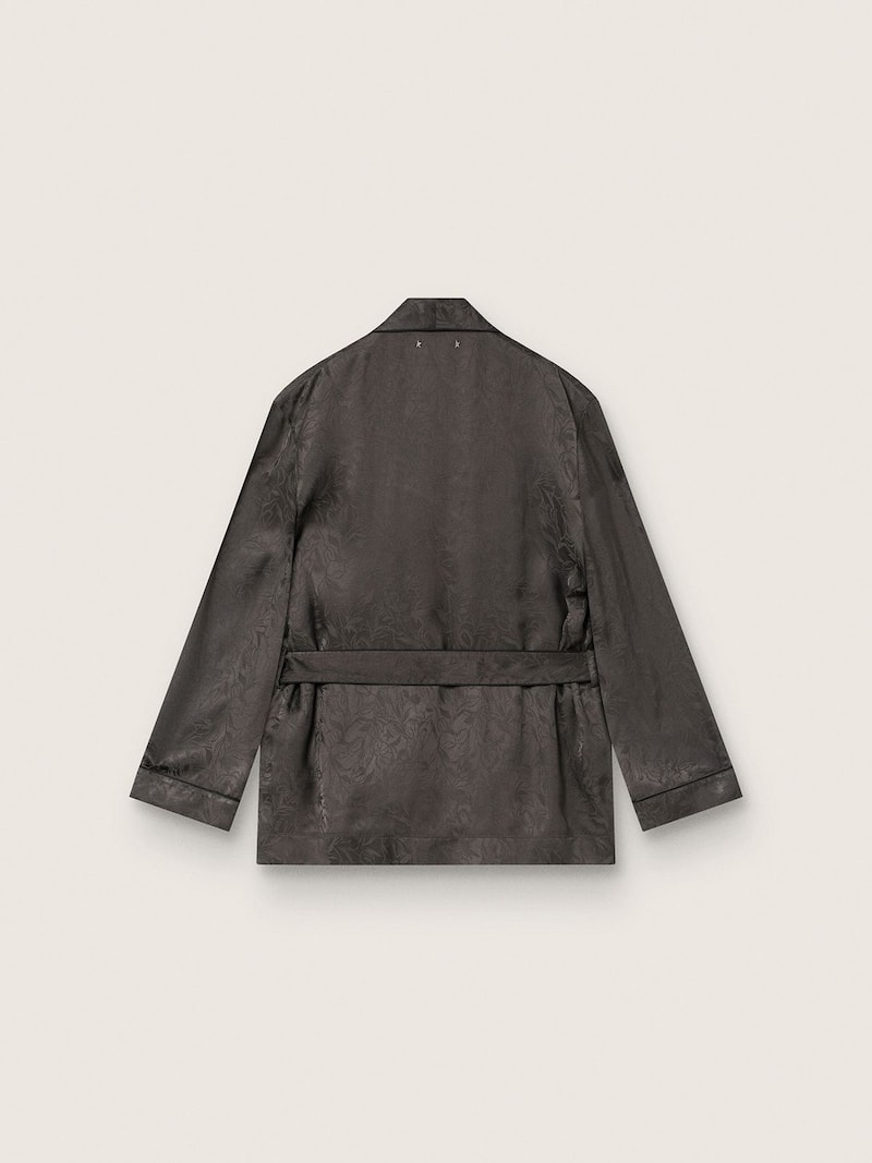 Golden Goose - Chaqueta kimono de mujer en raso jacquard negro in 