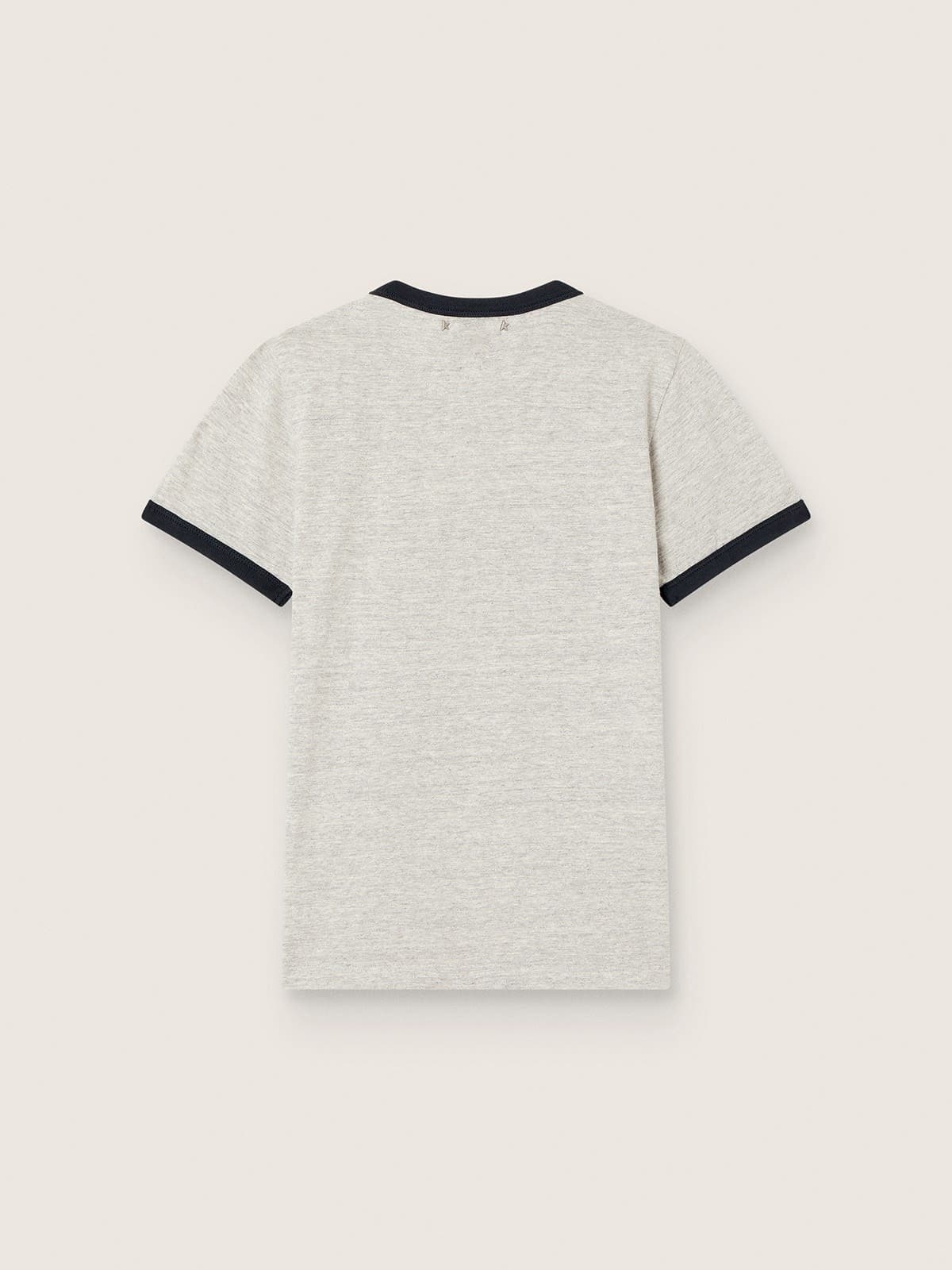 Women's T-shirt in gray melange cotton with print