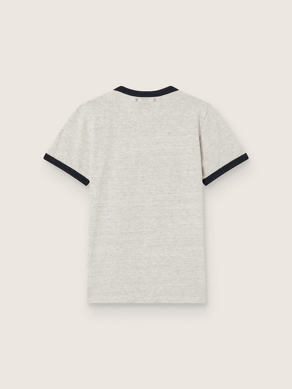 T-shirt da donna in cotone grigio m&eacute;lange con stampa
