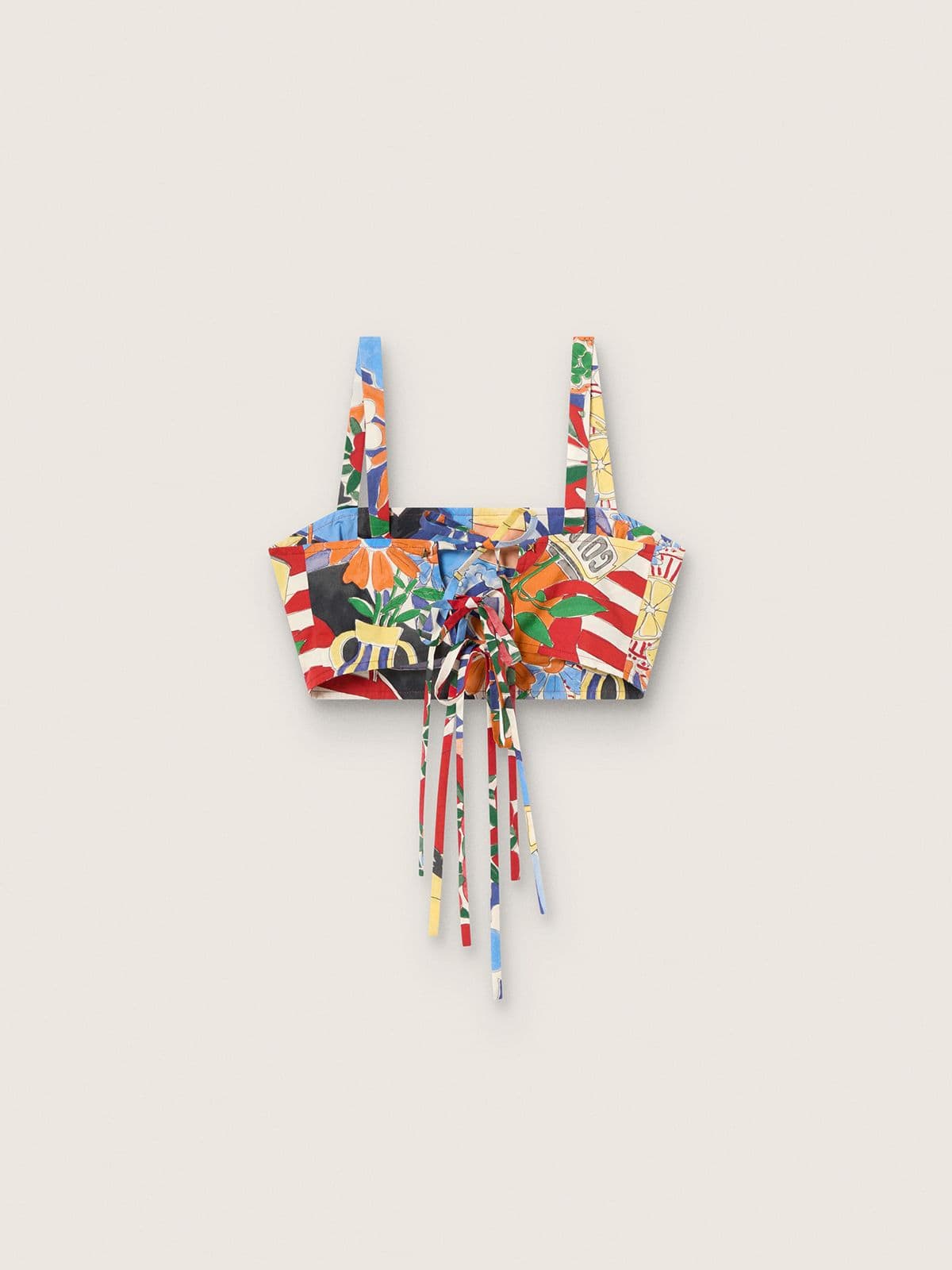 Golden Goose - Top femme en coton avec imprim&eacute; multicolore in 