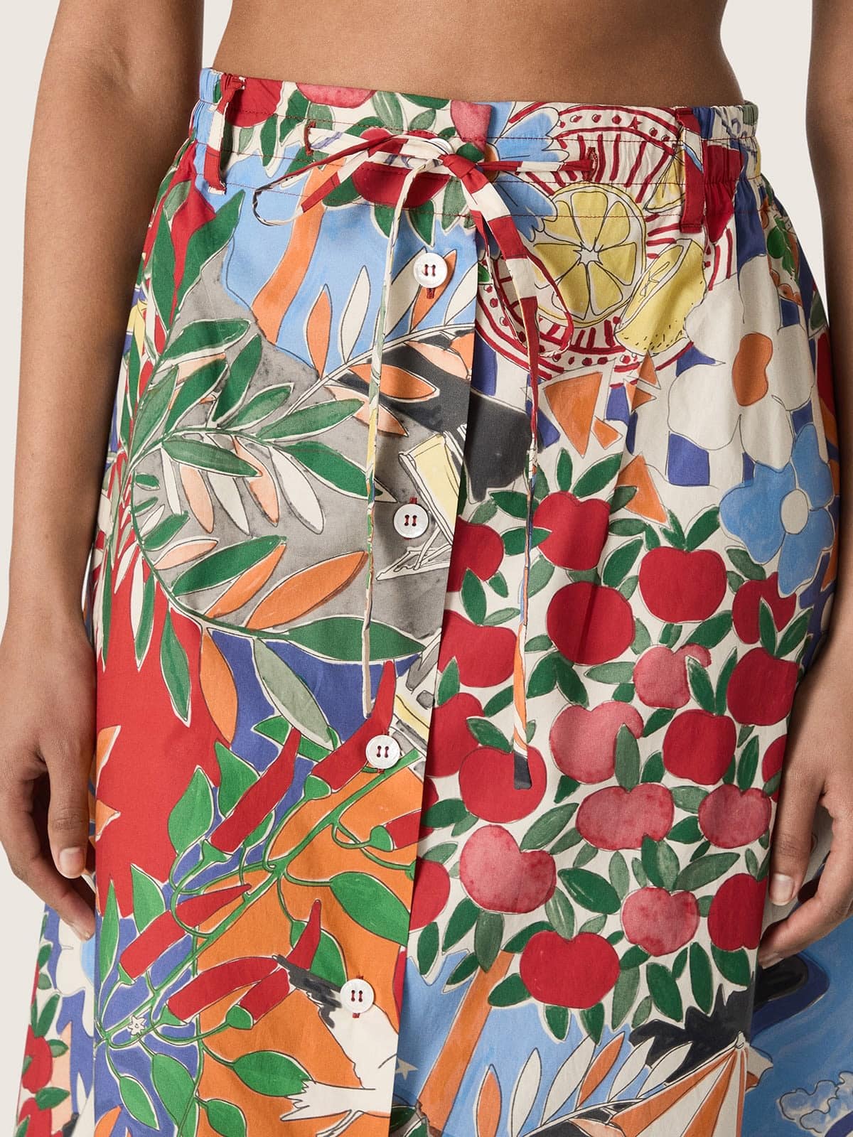 Golden Goose - Jupe femme en coton avec imprim&eacute; multicolore in 