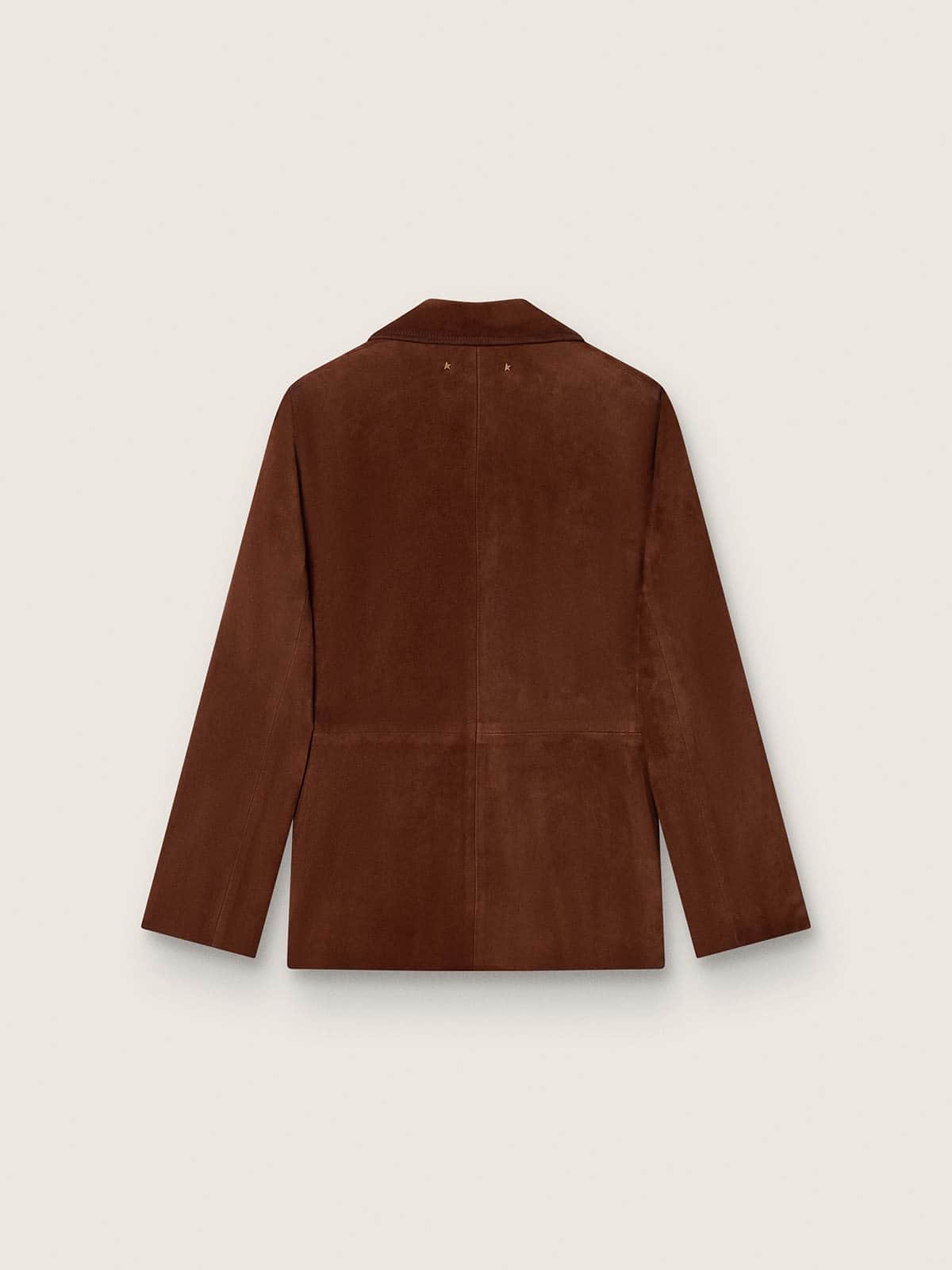 Braune Damenjacke aus gewachstem Rauleder