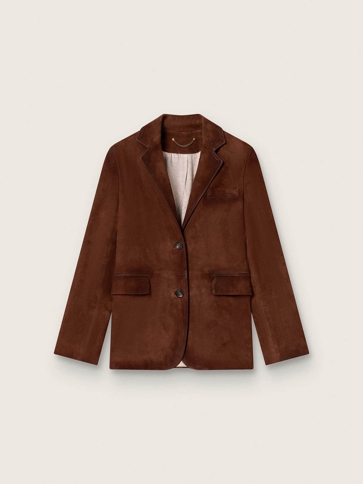 Golden Goose - Women's jacket in brown waxed suede in 