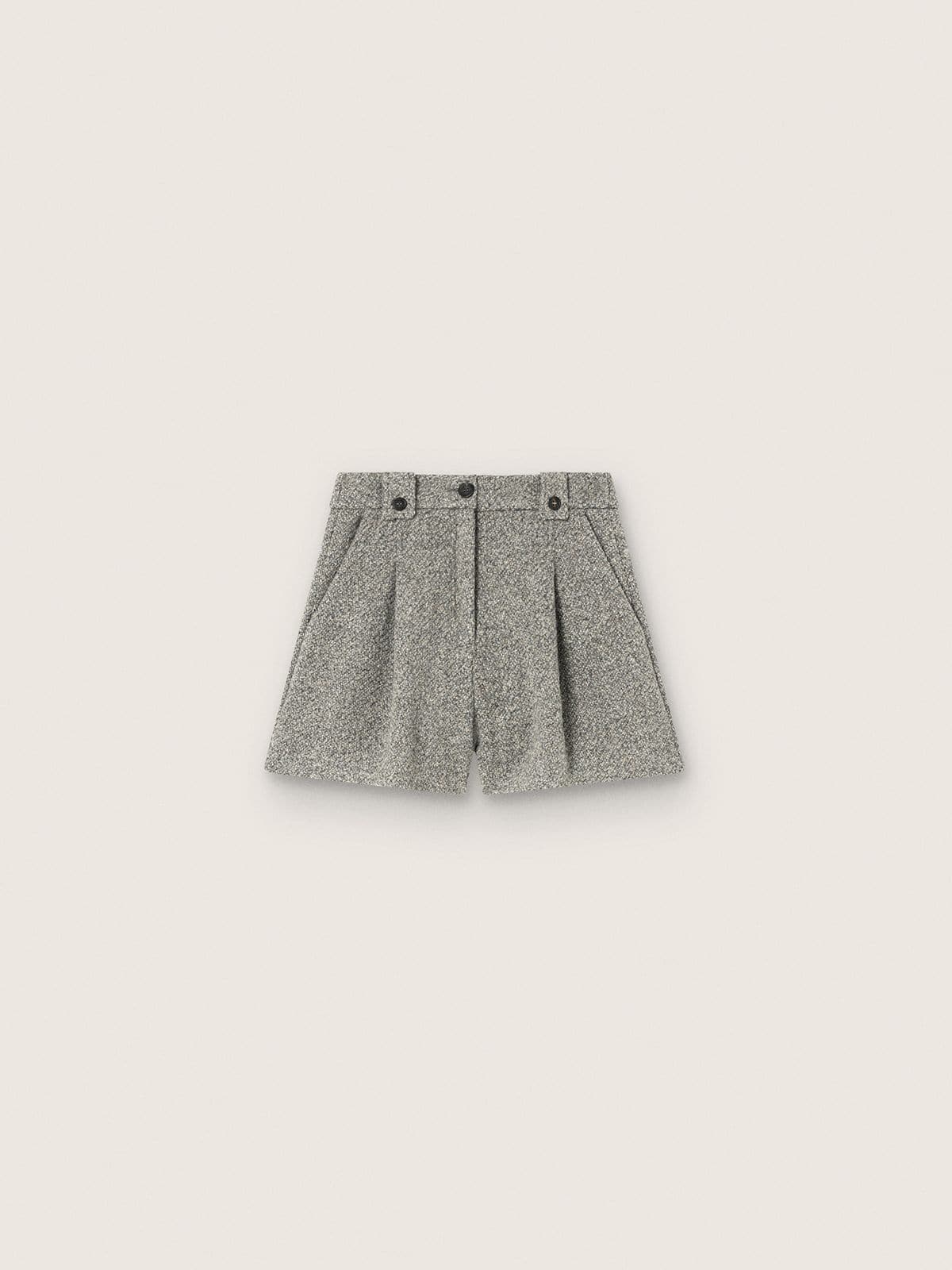 Golden Goose - Shorts da donna in lana grigia m&eacute;lange in 