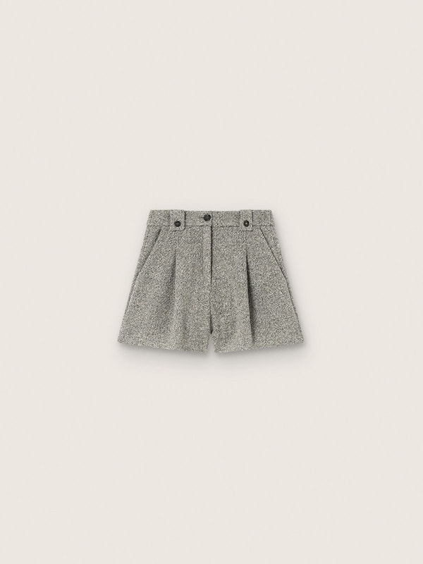 Golden Goose - Grau melierte Damenshorts aus Wolle in 