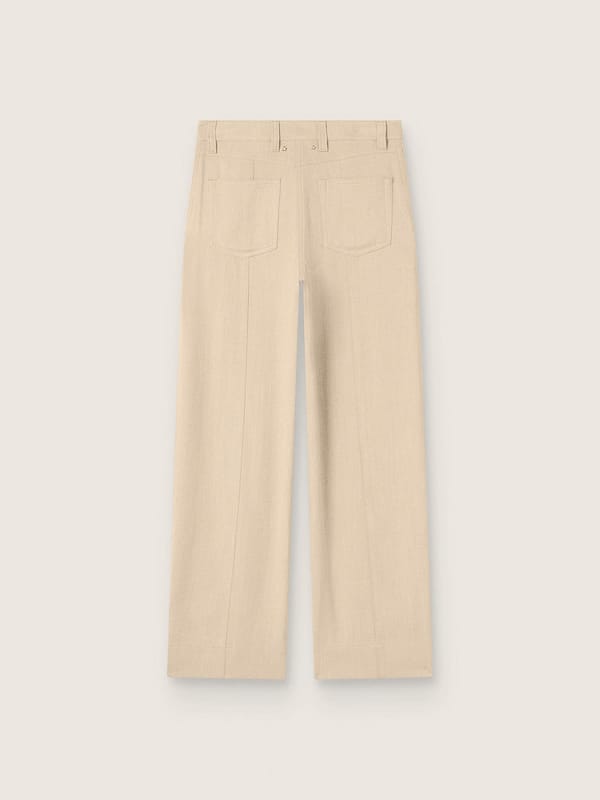 Women's beige viscose pants