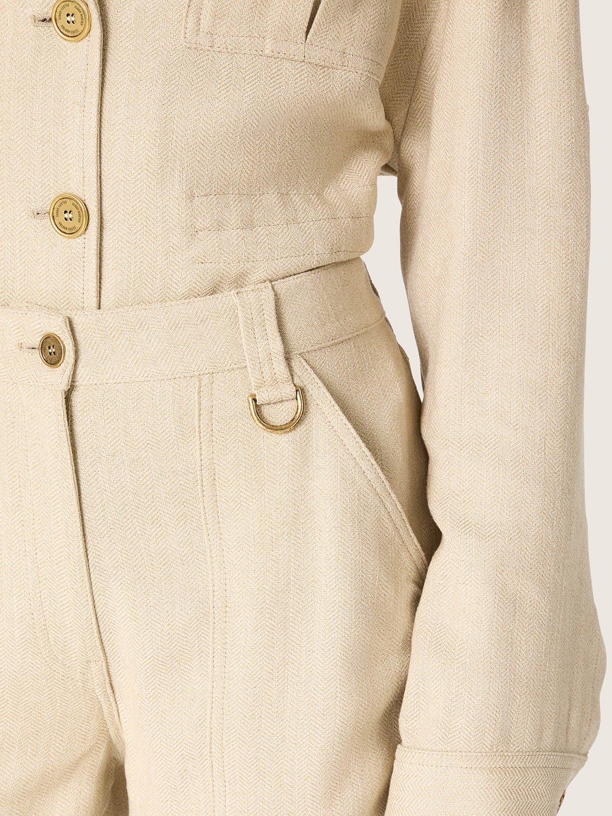 Golden Goose - Pantalon femme en viscose beige in 