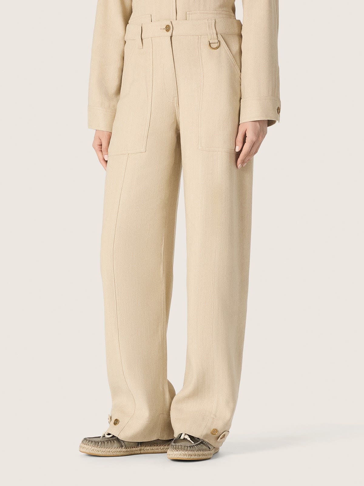 Golden Goose - Pantalon femme en viscose beige in 