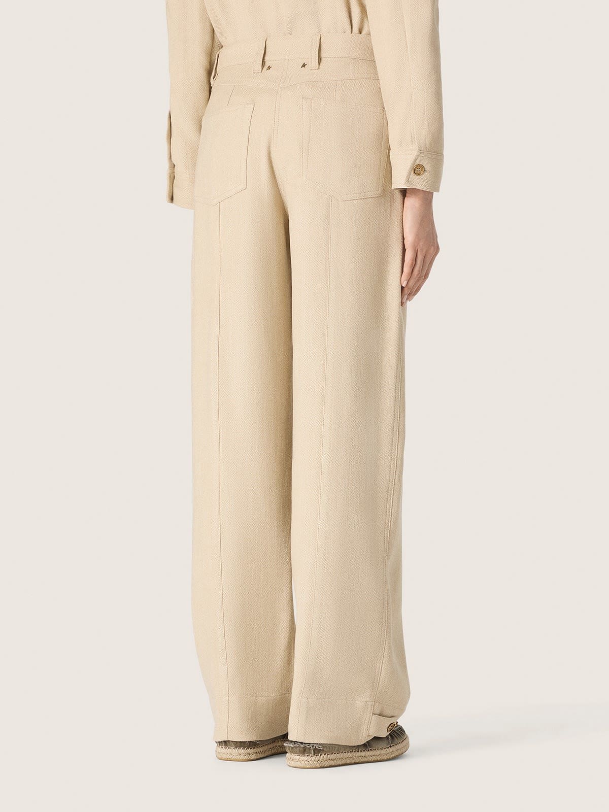 Golden Goose - Pantalon femme en viscose beige in 
