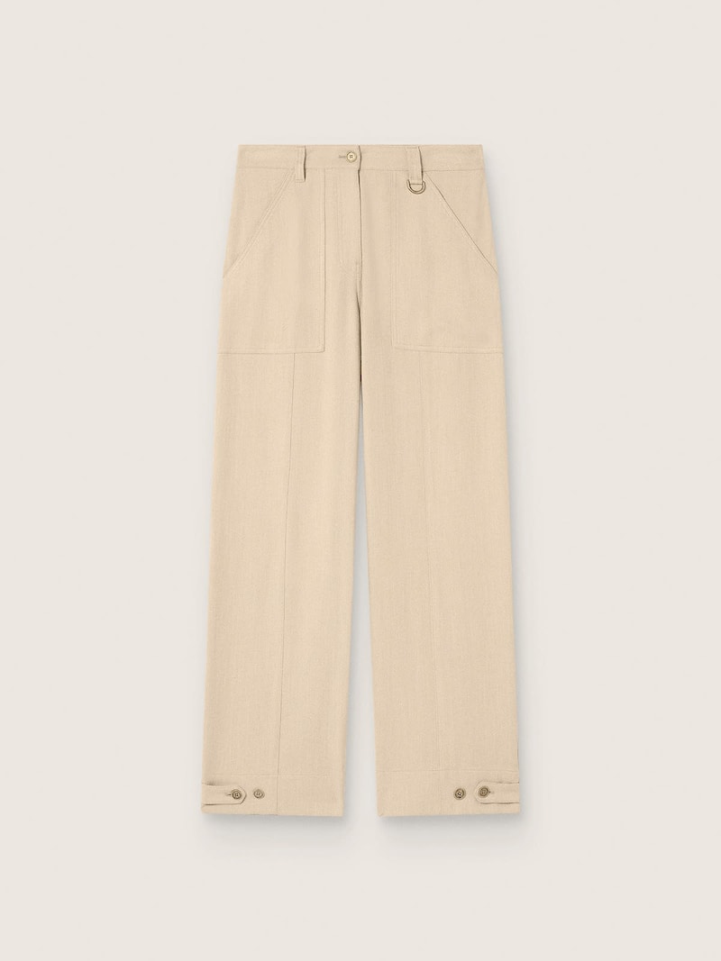 Pantal&oacute;n de mujer de viscosa beige