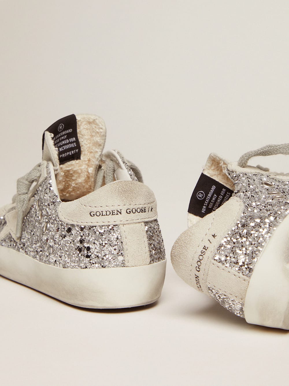 Golden Goose - Super-Star Young with silver glitter in 
