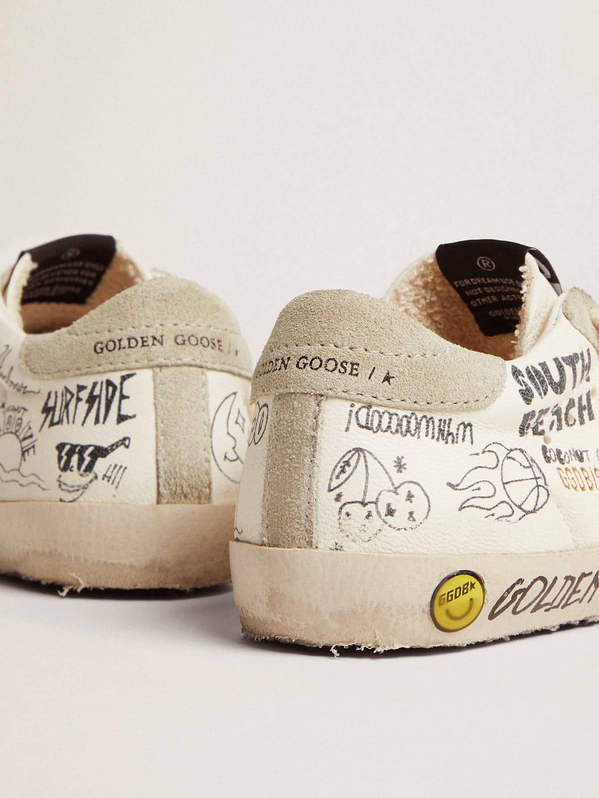 Golden Goose - Young Super-Star with ice-gray suede inserts and lettering in 