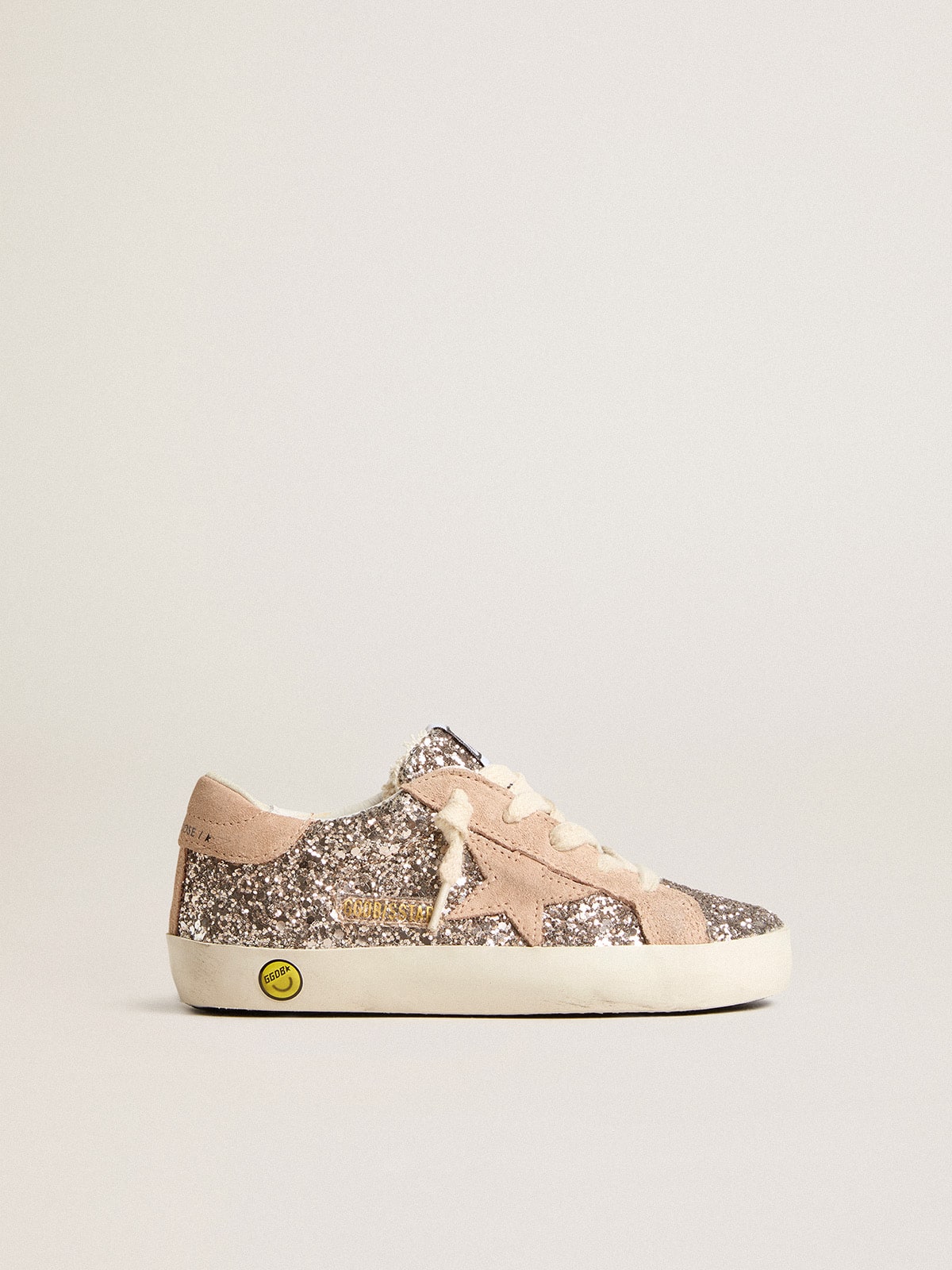 Golden Goose - Young Super-Star in glitter with suede star and heel tab in 