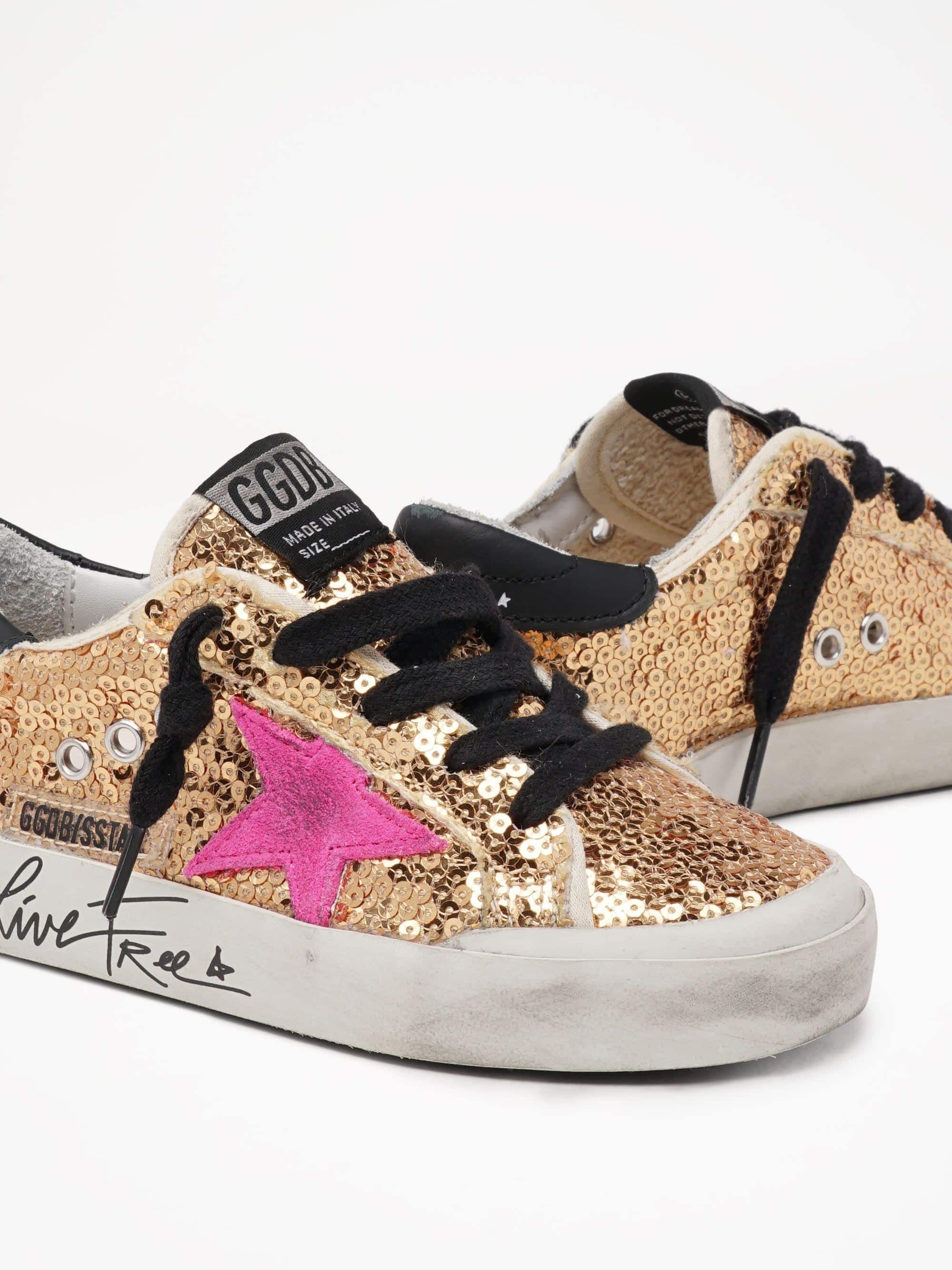 Golden Goose - Super-Star sneakers with gold sequins    in 