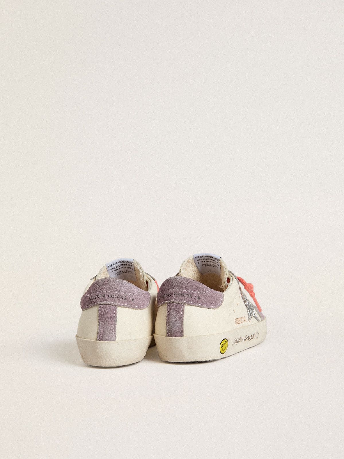Golden Goose - Super-Star Young con estrella con purpurina plateada y aplicaciones de ante lila in 