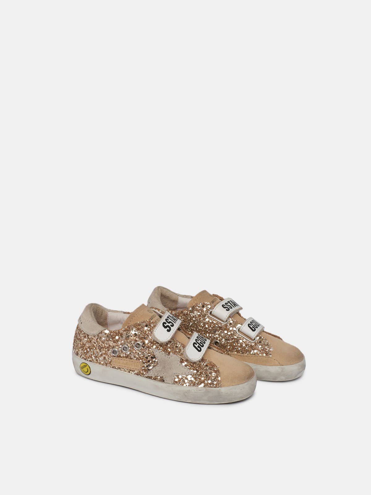 Golden Goose - Old School sneakers with gold glitter in 