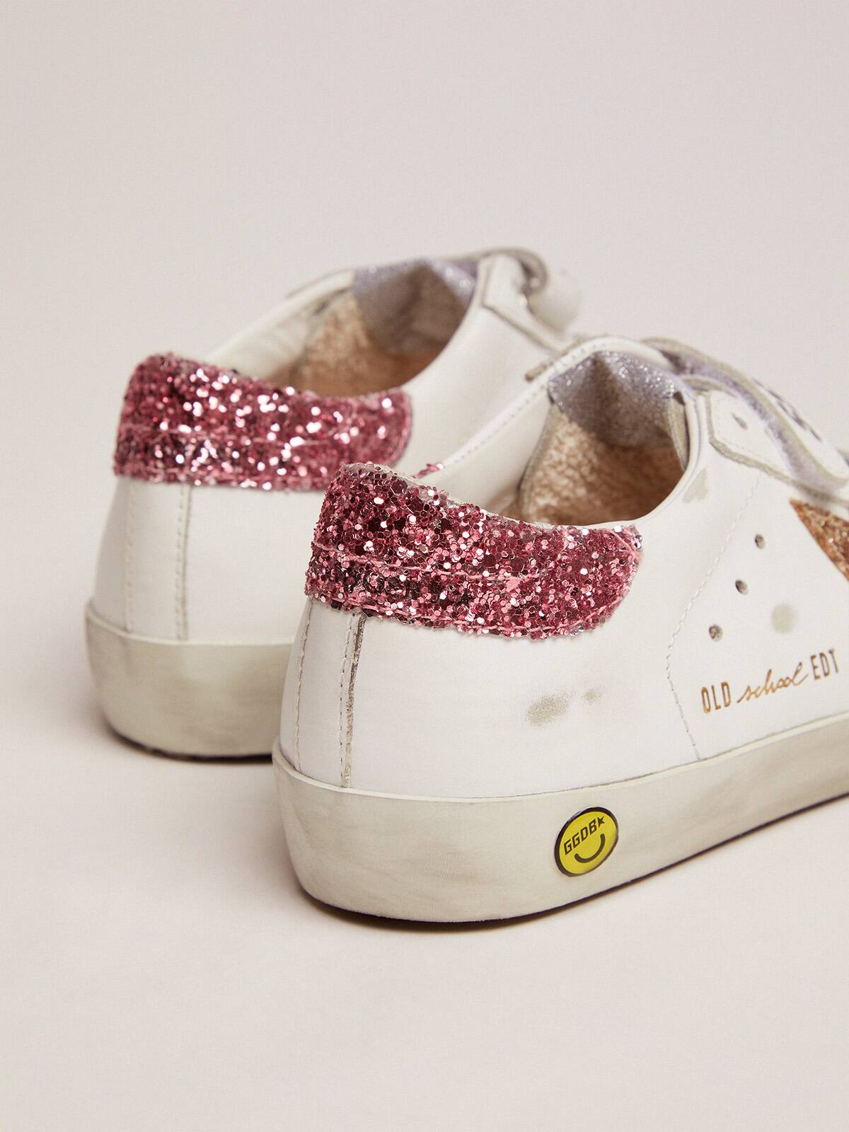 Golden Goose - Old School sneakers with Velcro fastening and glitter details in 