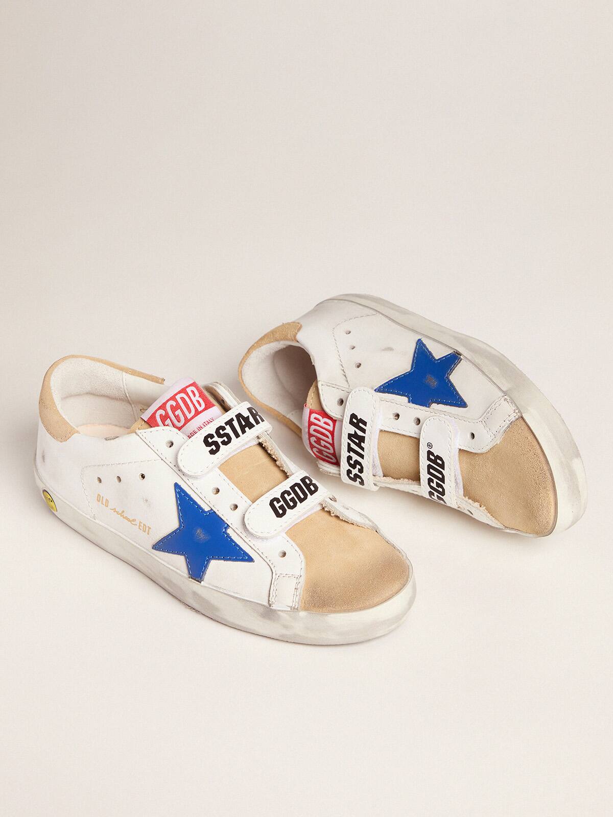Golden Goose - Young Old School sneakers with Velcro fastening and blue star in 