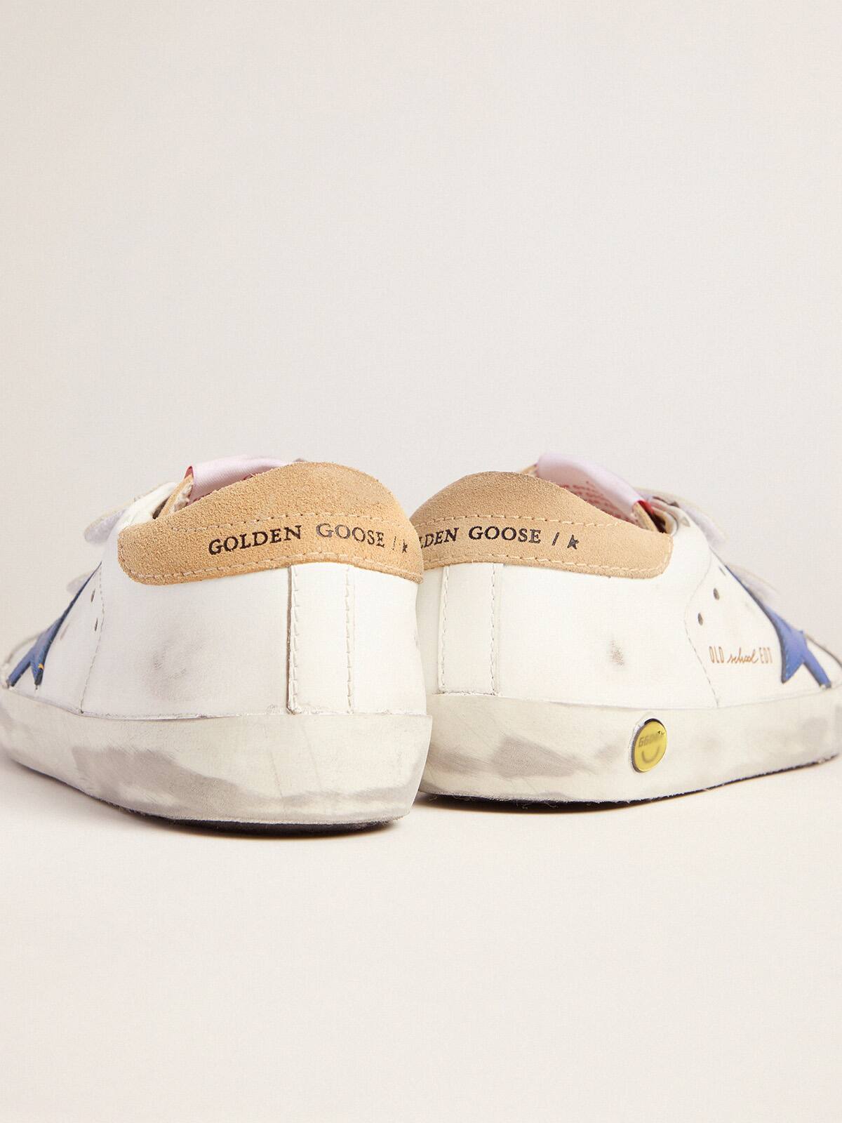 Golden Goose - Young Old School sneakers with Velcro fastening and blue star in 