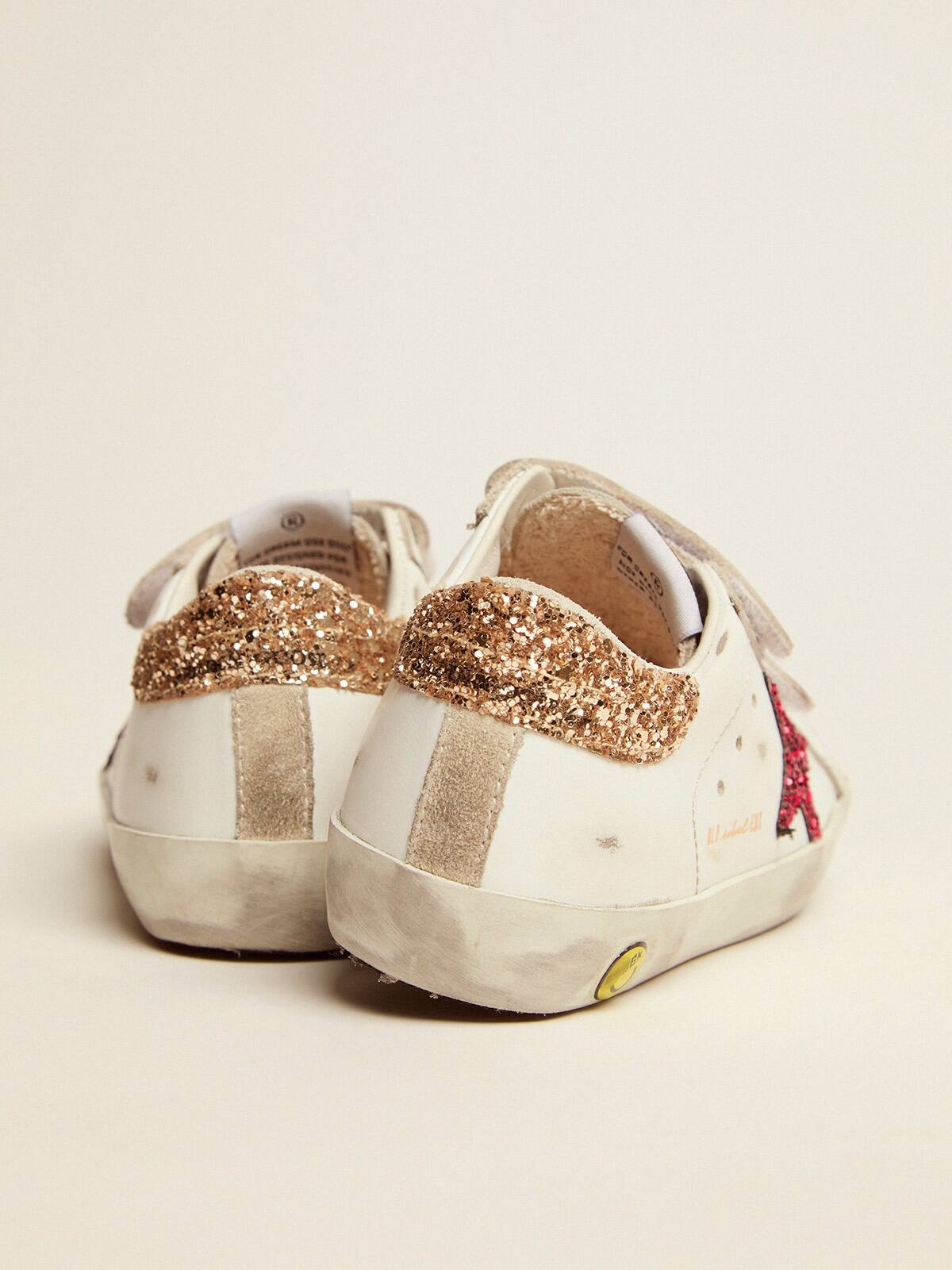 Golden Goose - Young Old School sneakers with colored glitter star and heel tab in 