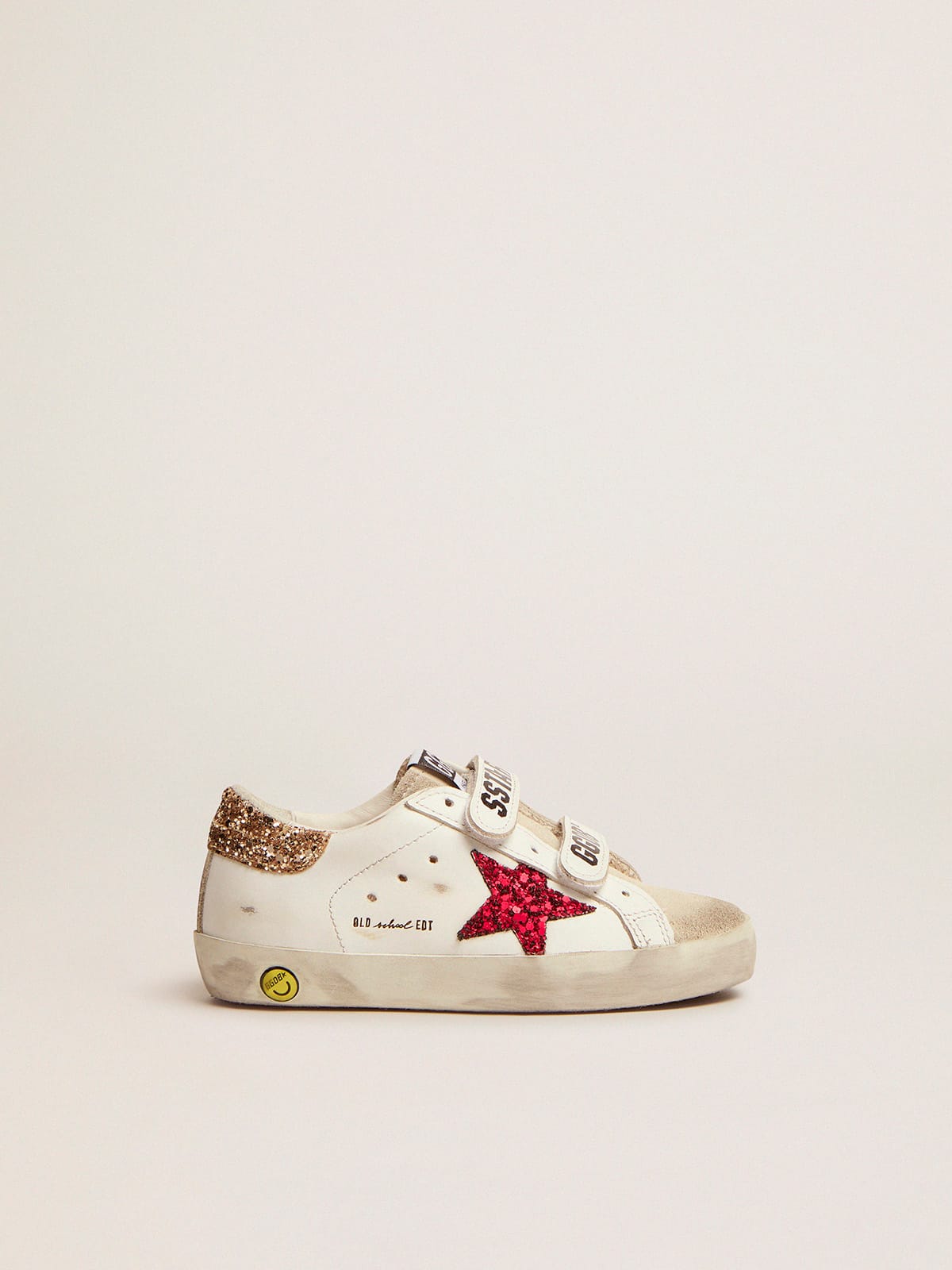 Golden Goose - Young Old School sneakers with colored glitter star and heel tab in 