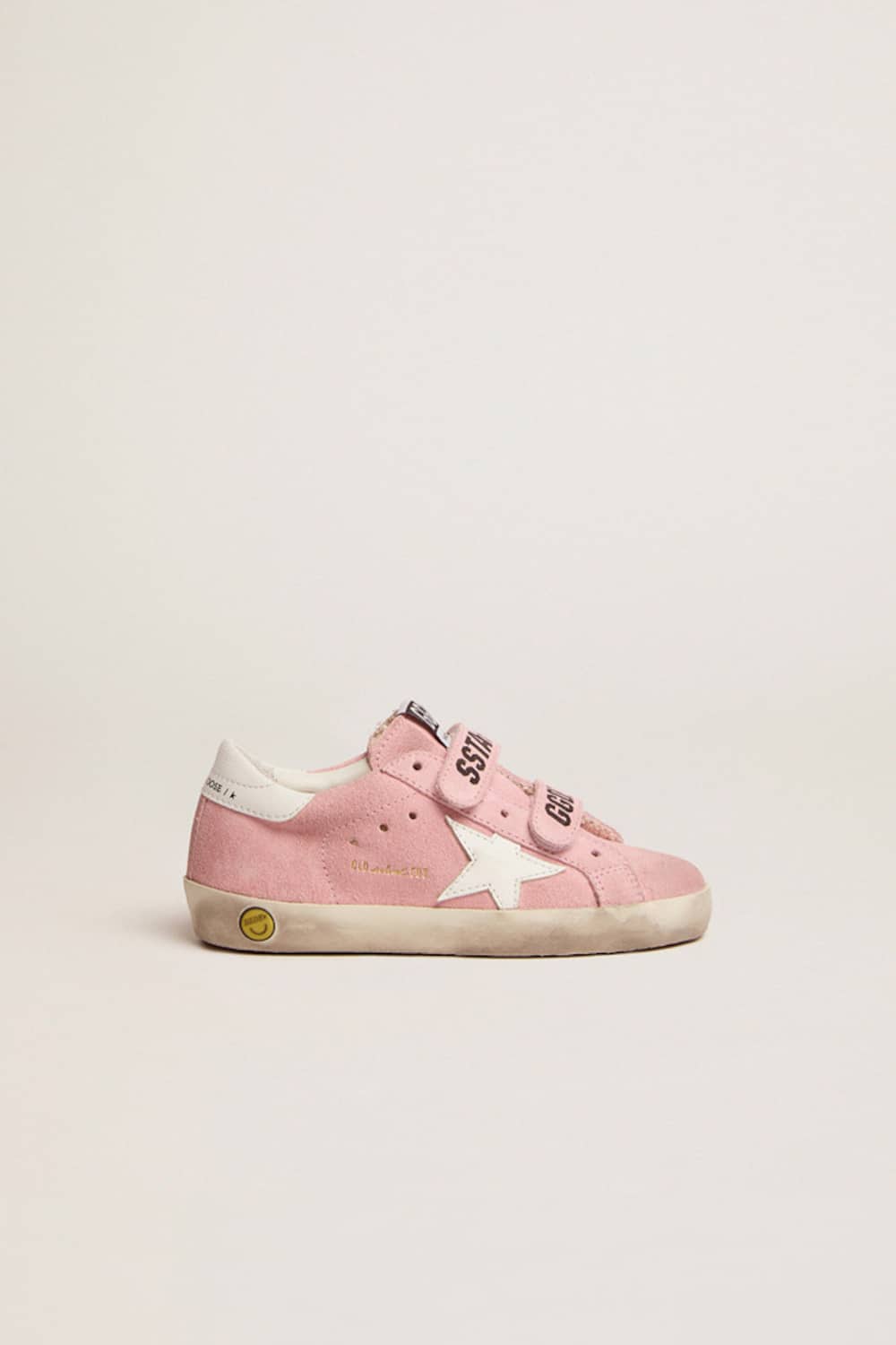 Golden Goose - Young Old School in pink suede with leather star and heel tab in 