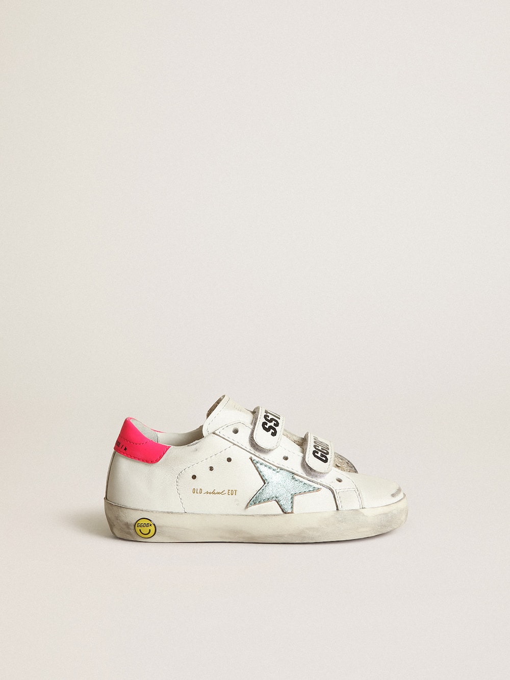 Golden Goose - Young Old School with star in aquamarine laminated leather in 