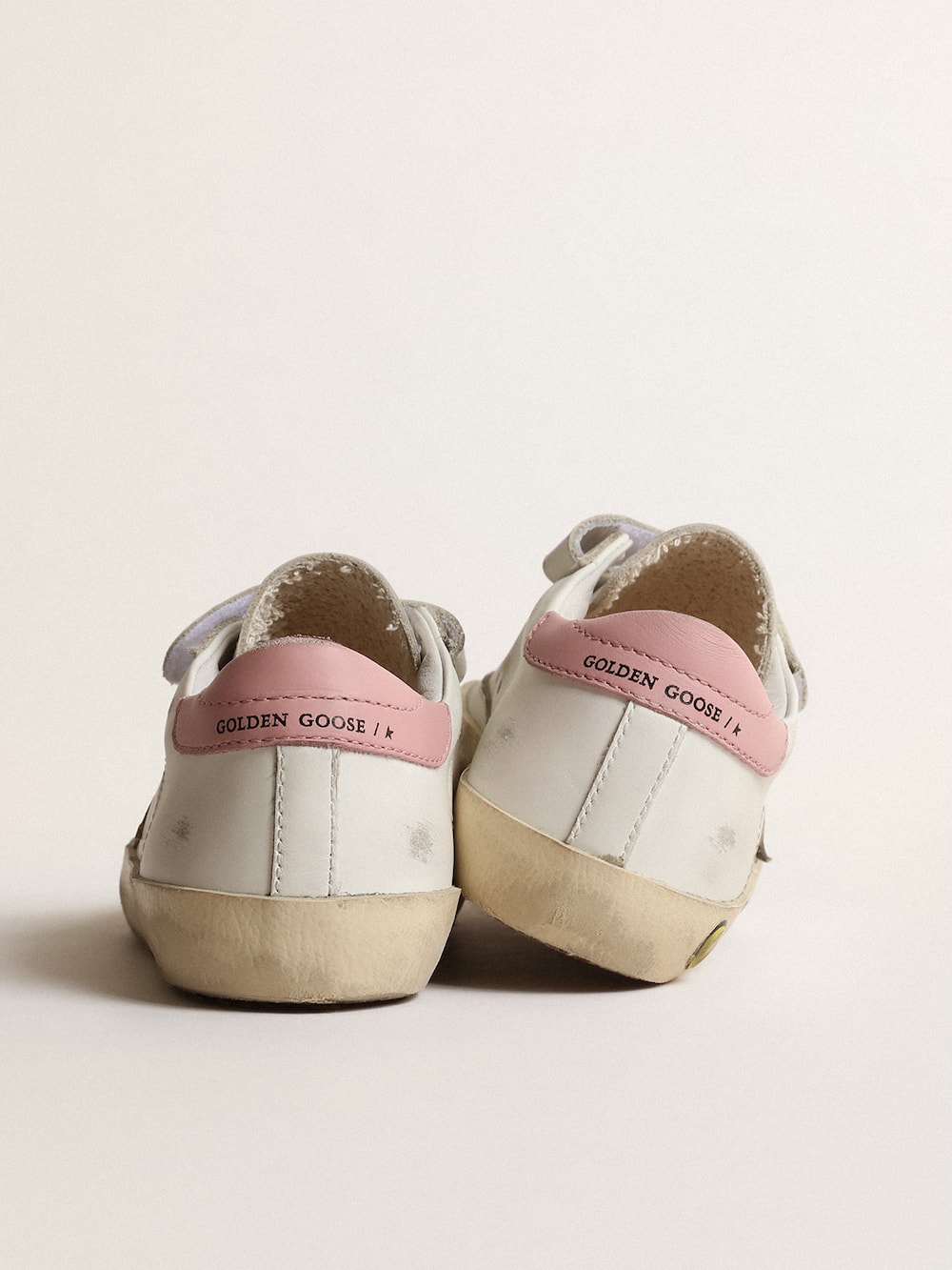 Golden Goose - Old School Young with metallic leather star and pink heel tab in 