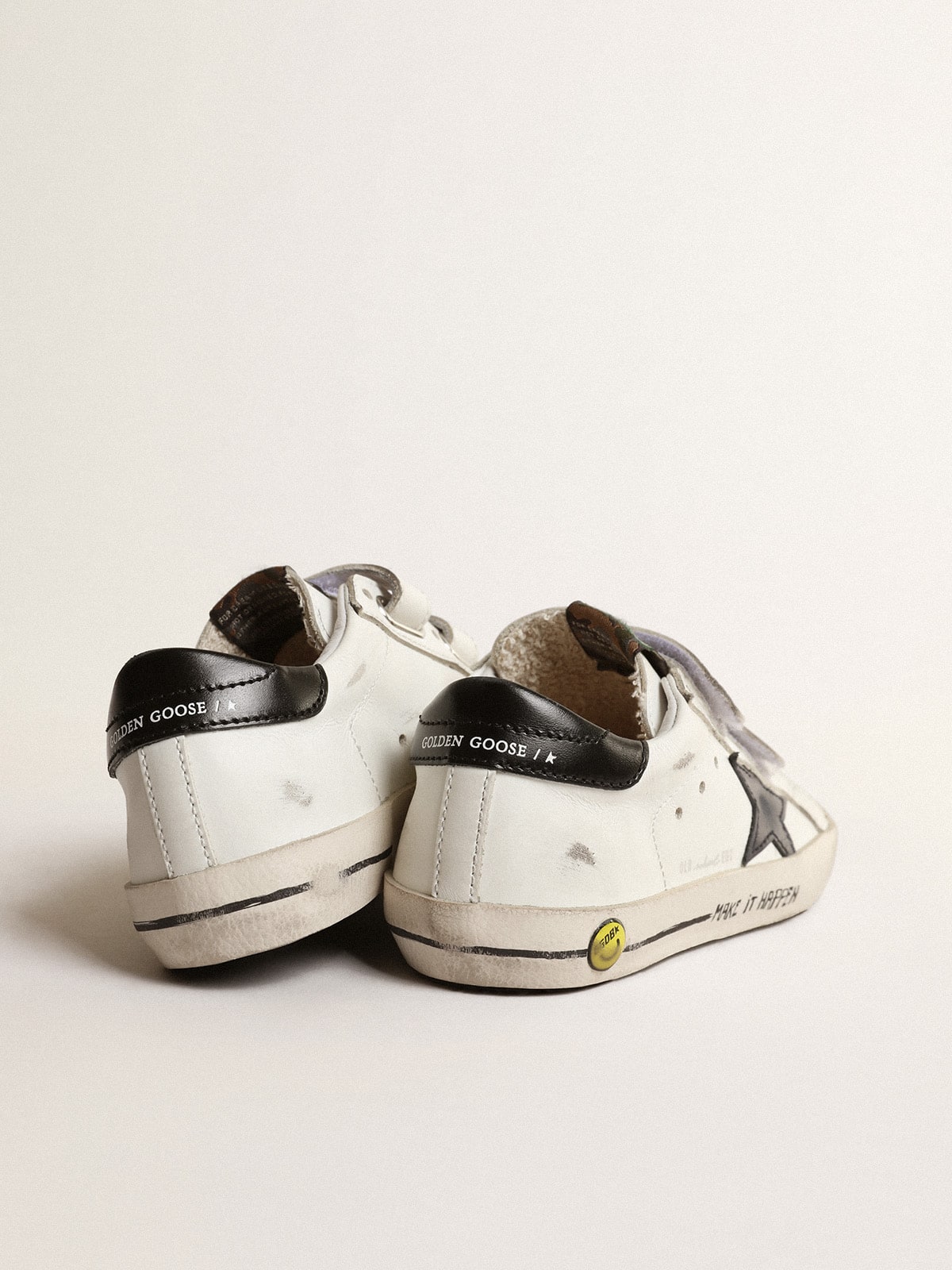 Golden Goose - Old School Young with metallic leather star and black heel tab in 