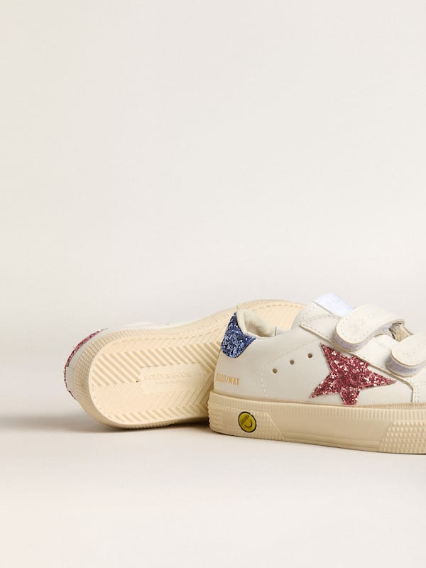 Golden Goose - Young May School in leather with glitter star and heel tab in 