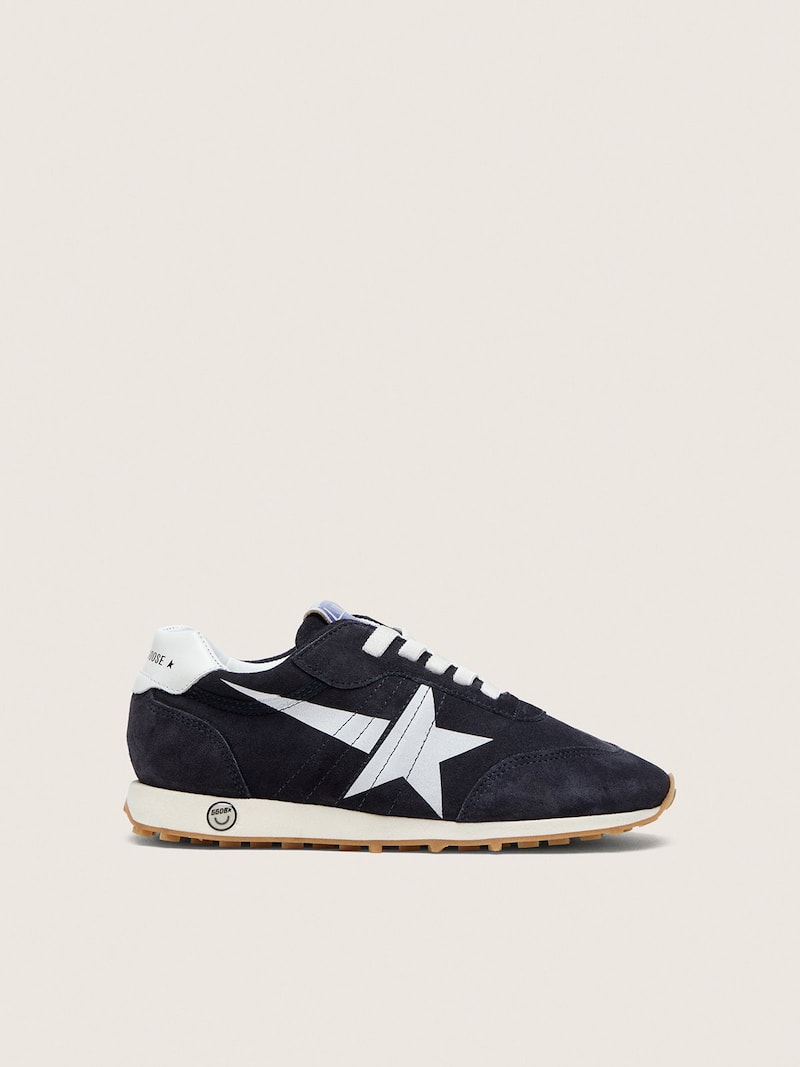Young Marathon in dark blue suede with white star
