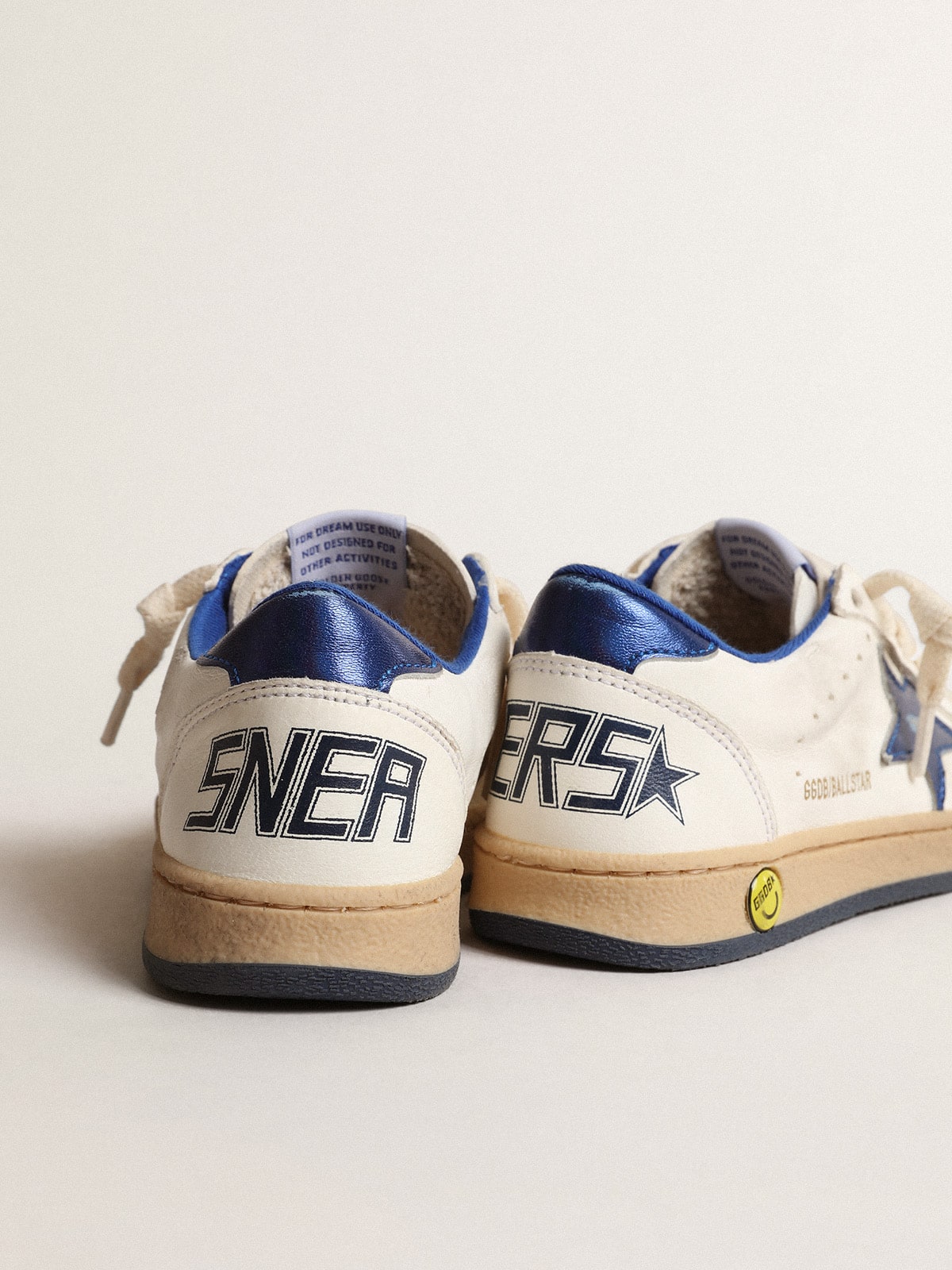 Golden Goose - Young Ball Star with blue metallic leather star and heel tab in 