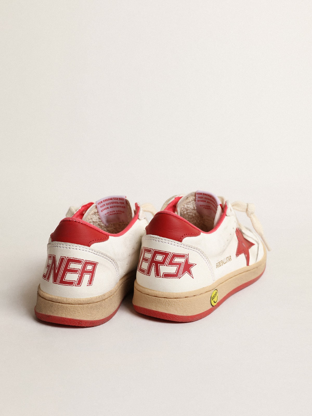 Ball Star Young in nappa with red leather star and heel tab | Golden Goose