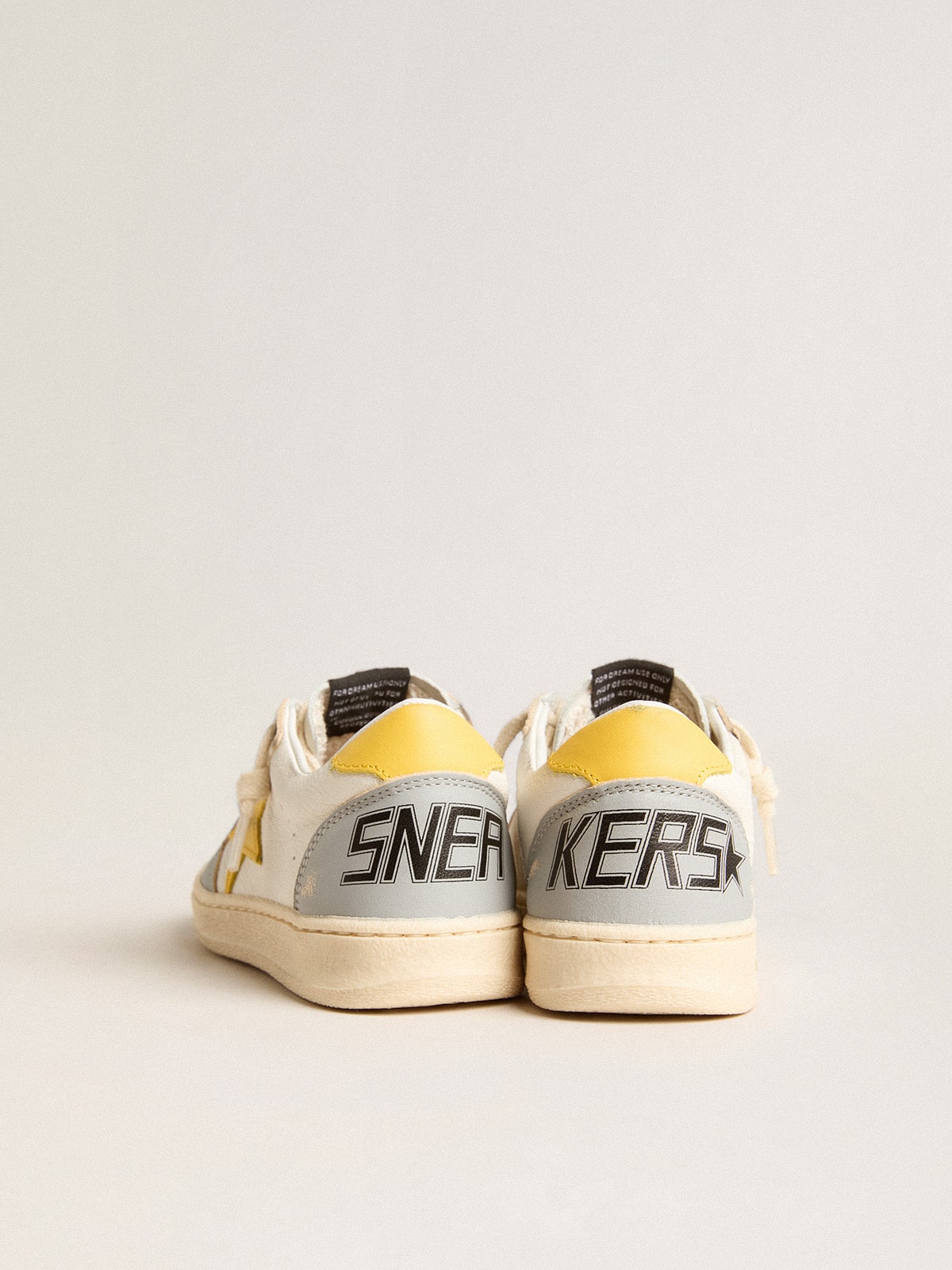 Golden Goose - Ball Star Junior with yellow leather star and heel tab in 