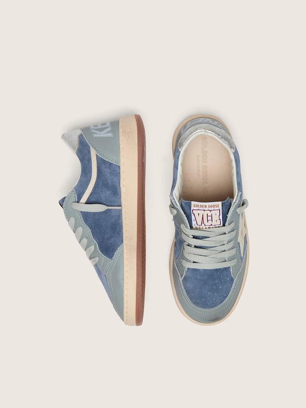 Young Ball Star in light blue and denim-blue suede with white leather star