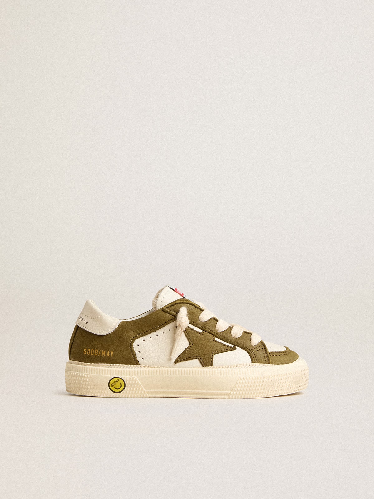 Golden Goose - May Young in white and military green leather  in 