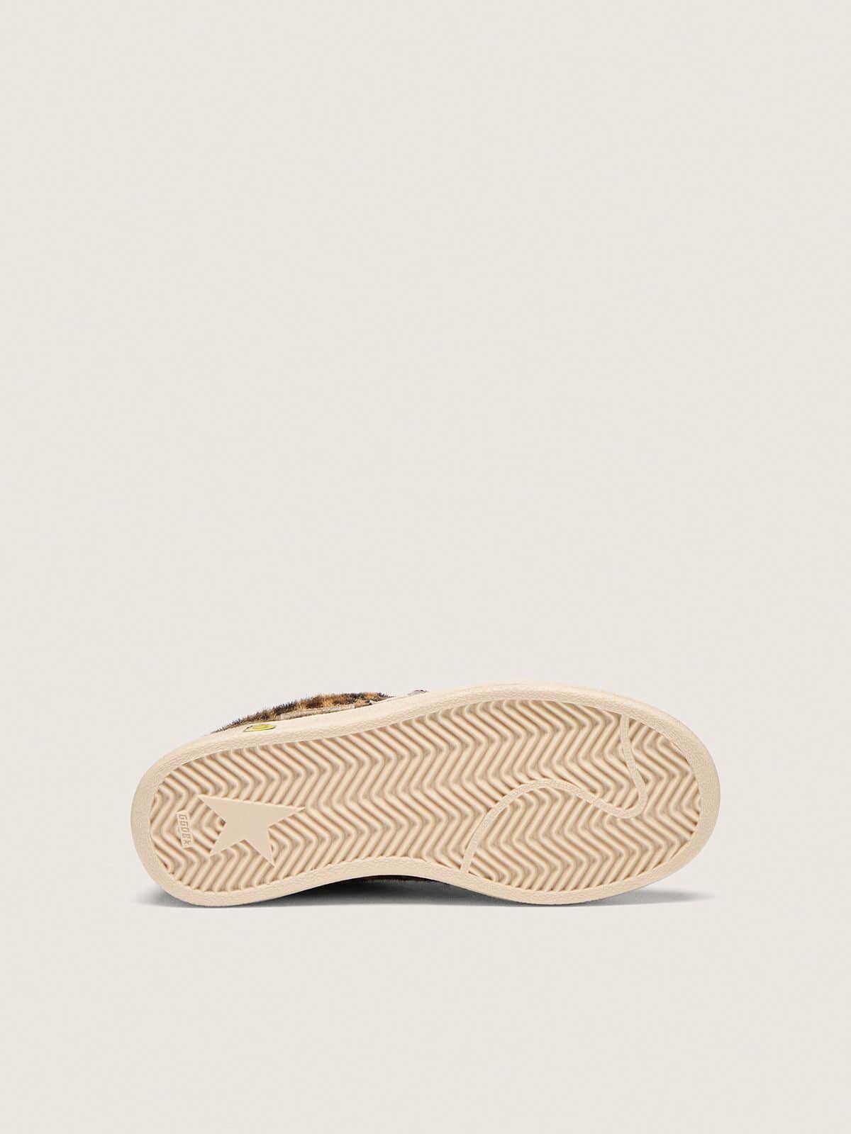 Golden Goose - Young Ball Star in leopard-print pony skin with pink leather star and heel tab in 