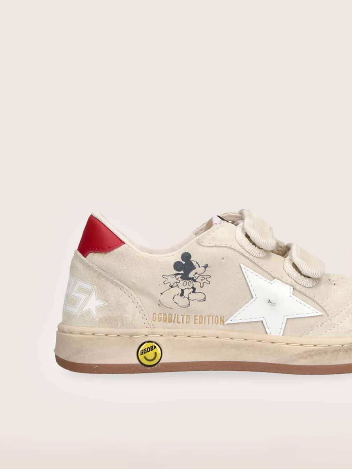 Golden Goose - Disney | Golden Goose Ball Star young in suede grigio con stella bianca in 