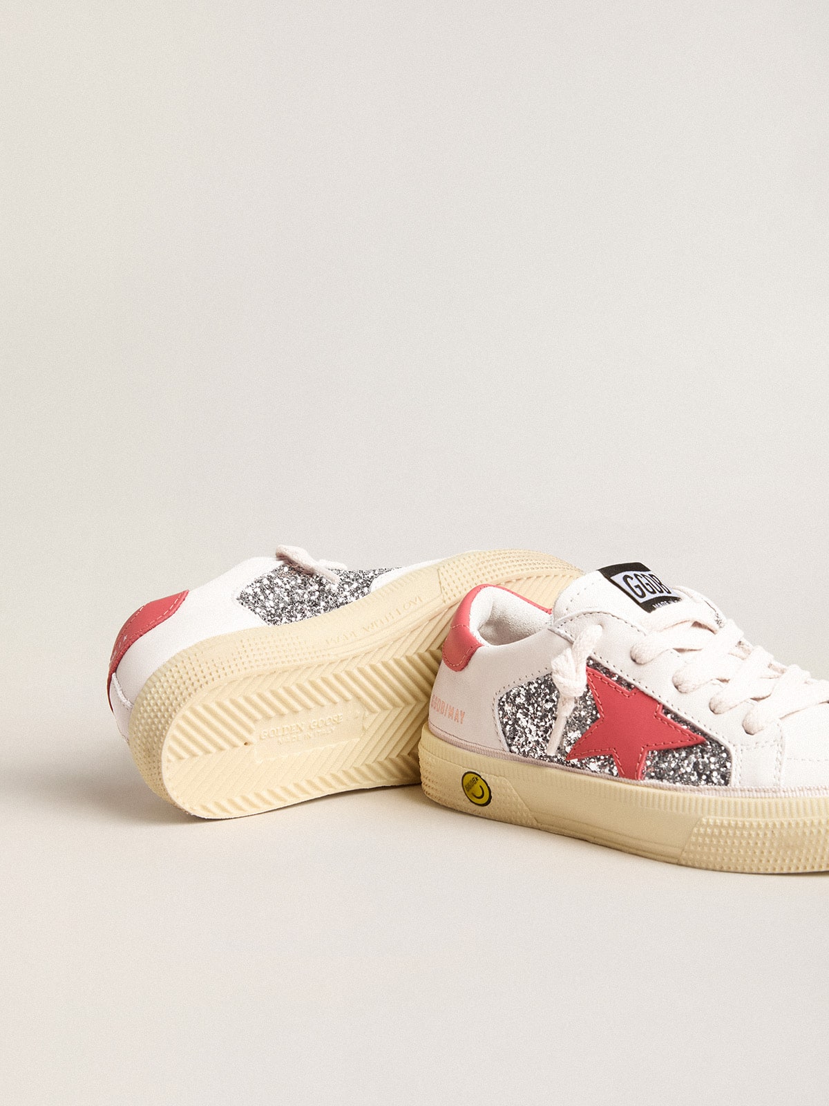 Golden Goose - Young May with red leather star and heel tab in 