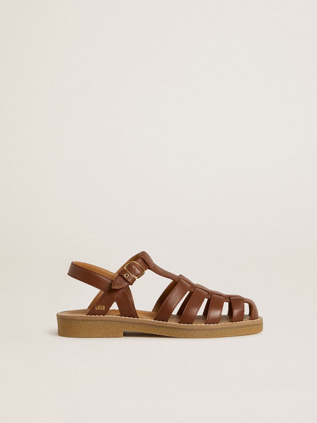Golden Goose - Sandales Maxime Young en cuir marron in 