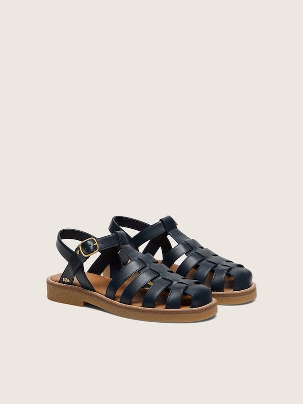 Golden Goose - Young Maxime sandals in navy-blue leather in 