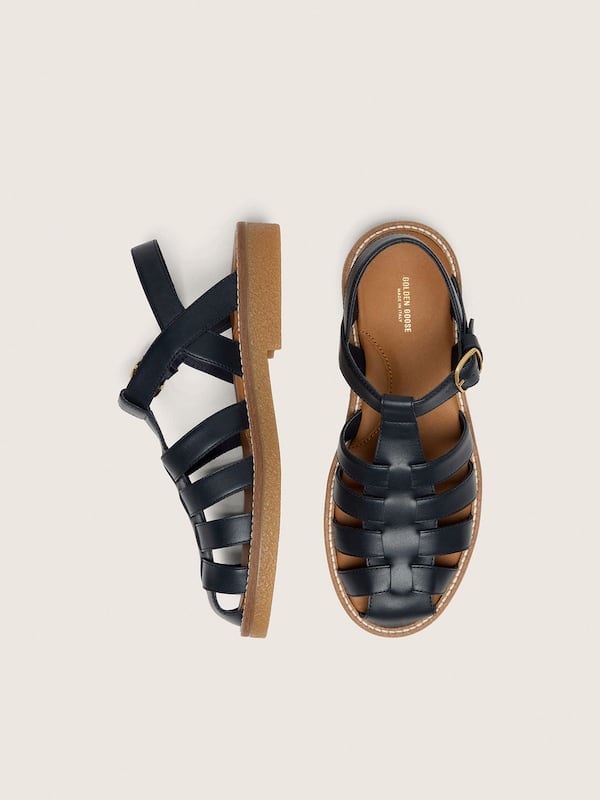 Golden Goose - Young Maxime sandals in navy-blue leather in 